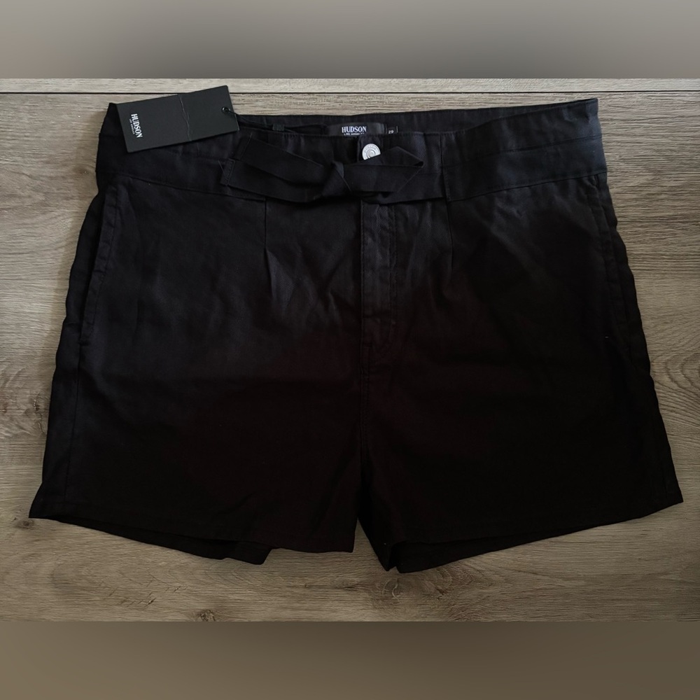 Elegant High Waist Black Women's Shorts - Picture 6 of 7